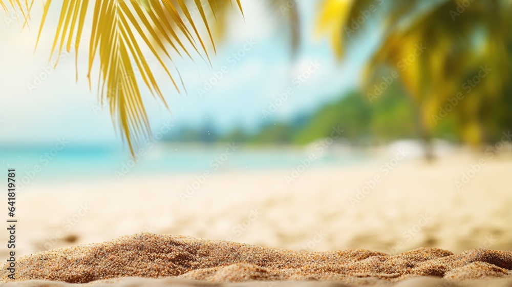 palm tree on the sand background