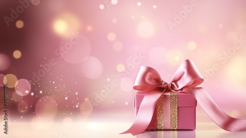 gift box with ribbon background