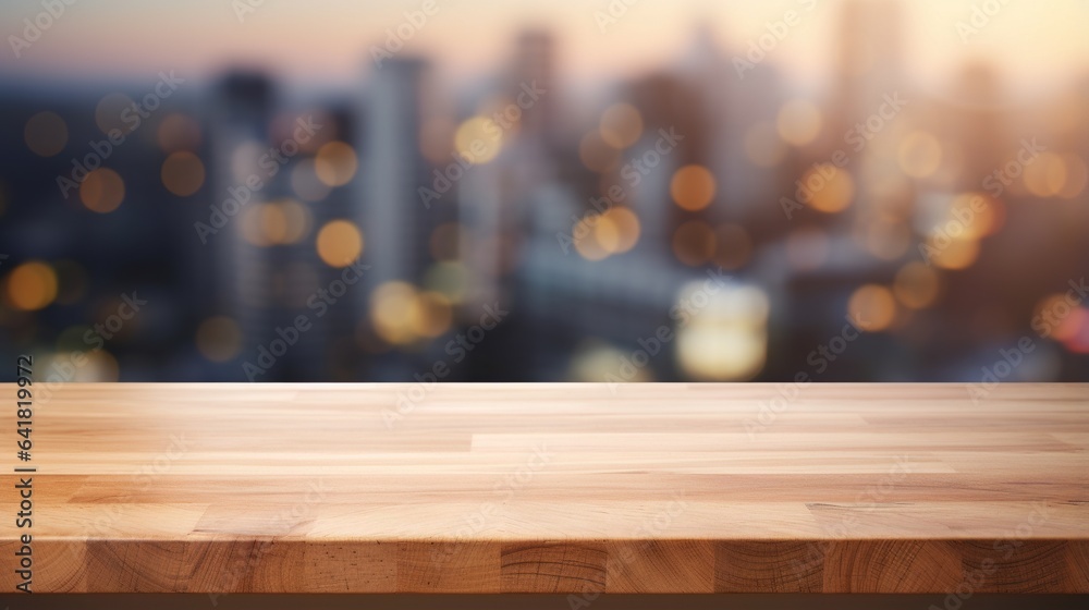 empty wooden background and space