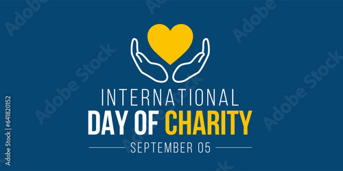  International Day of Charity Banner, poster,web banner, Greeting card. Vector illustration
