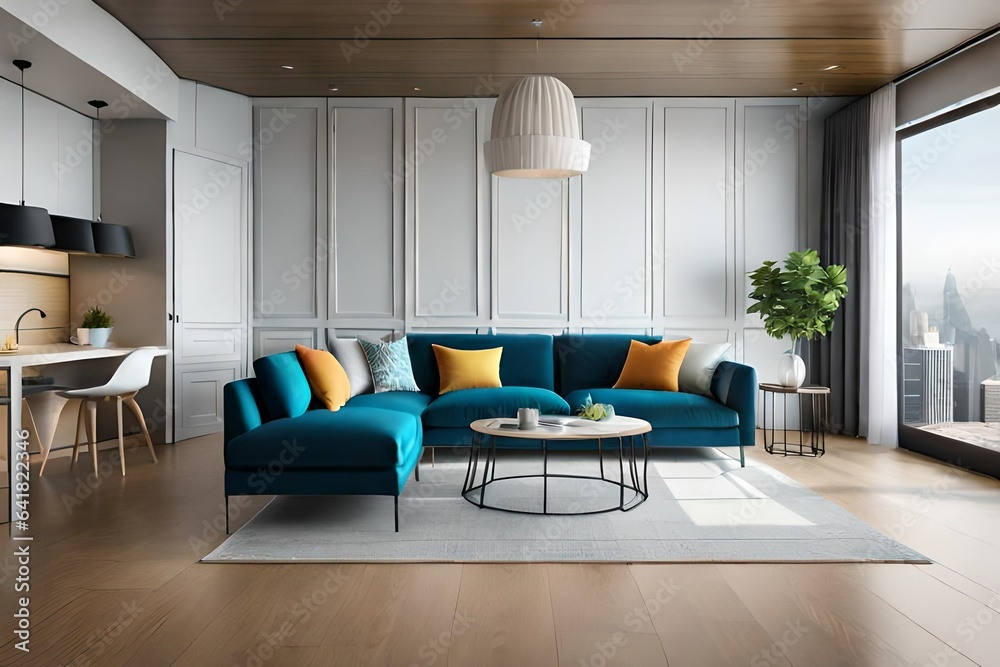 Fototapeta premium living room interior