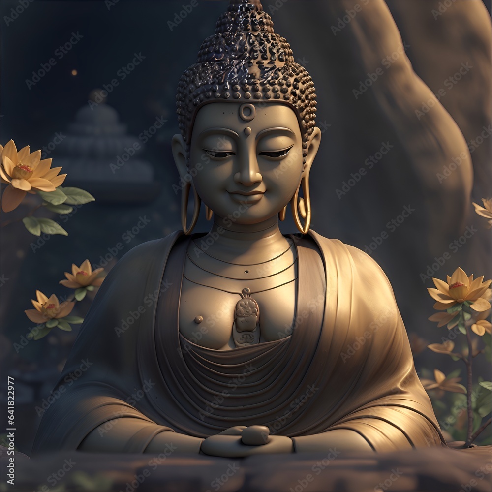 Buddha Japan.  Generative AI Technologie