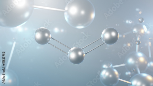 silicon dioxide molecular structure, 3d model molecule, silica, structural chemical formula view from a microscope