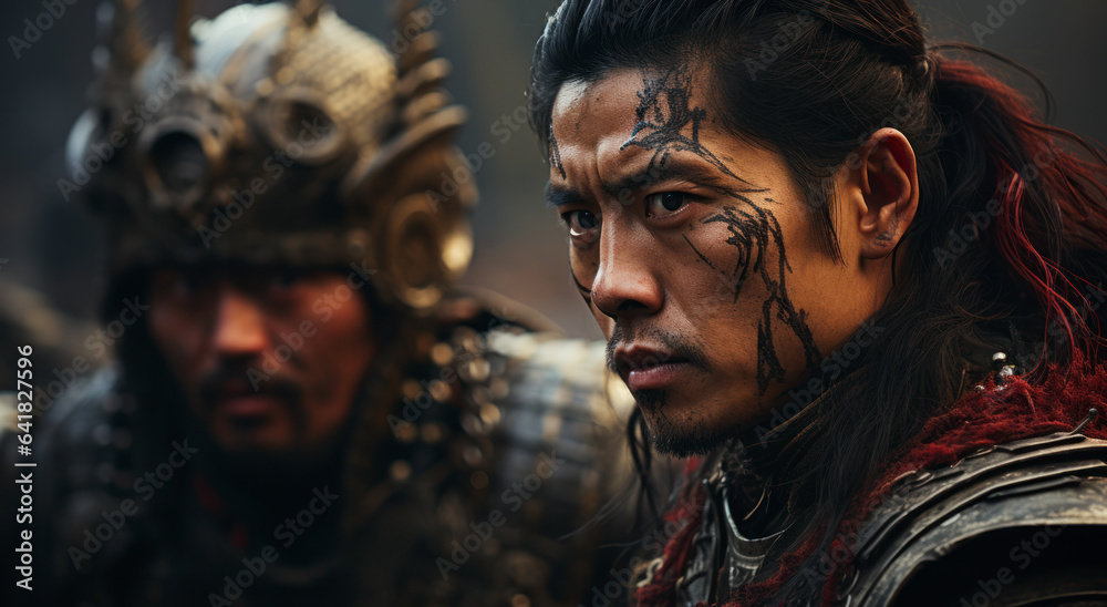 Ancient Chinese warriors on the battlefield Ancient Chinese warriors on the battlefield