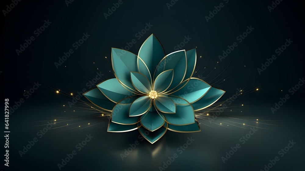 Elegant abstract background with a lotus flower. Art design for wallpaper, banner, prints, invitation and packaging design.