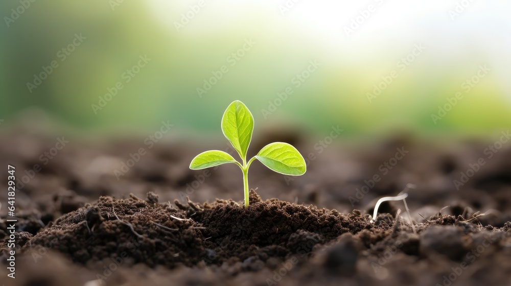 Seed growing and Planting, Newborn or Afforest concept Seed growing and Planting, Newborn or Afforest concept