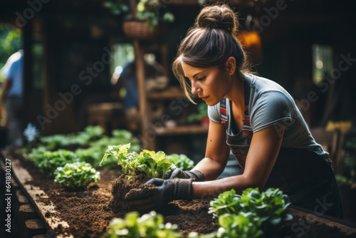 person working in the garden