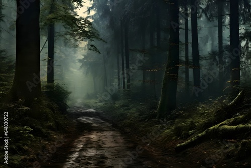  Ein Weg durch einen Wald © kashiStock