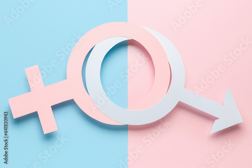 Paper symbols of male and f...