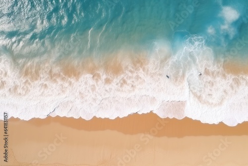 Panoramic view of the sandy beach