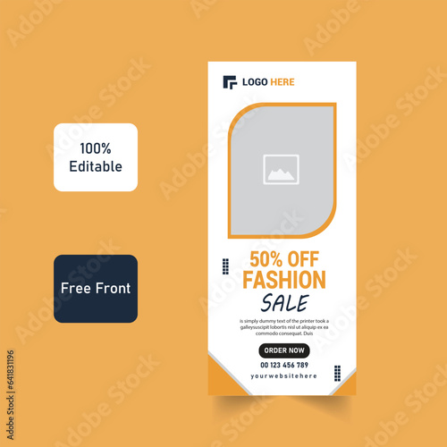 Fashion Roll Up Banner Template 