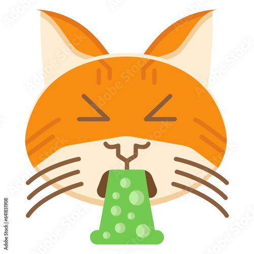 Sick Cat Emoji Icon