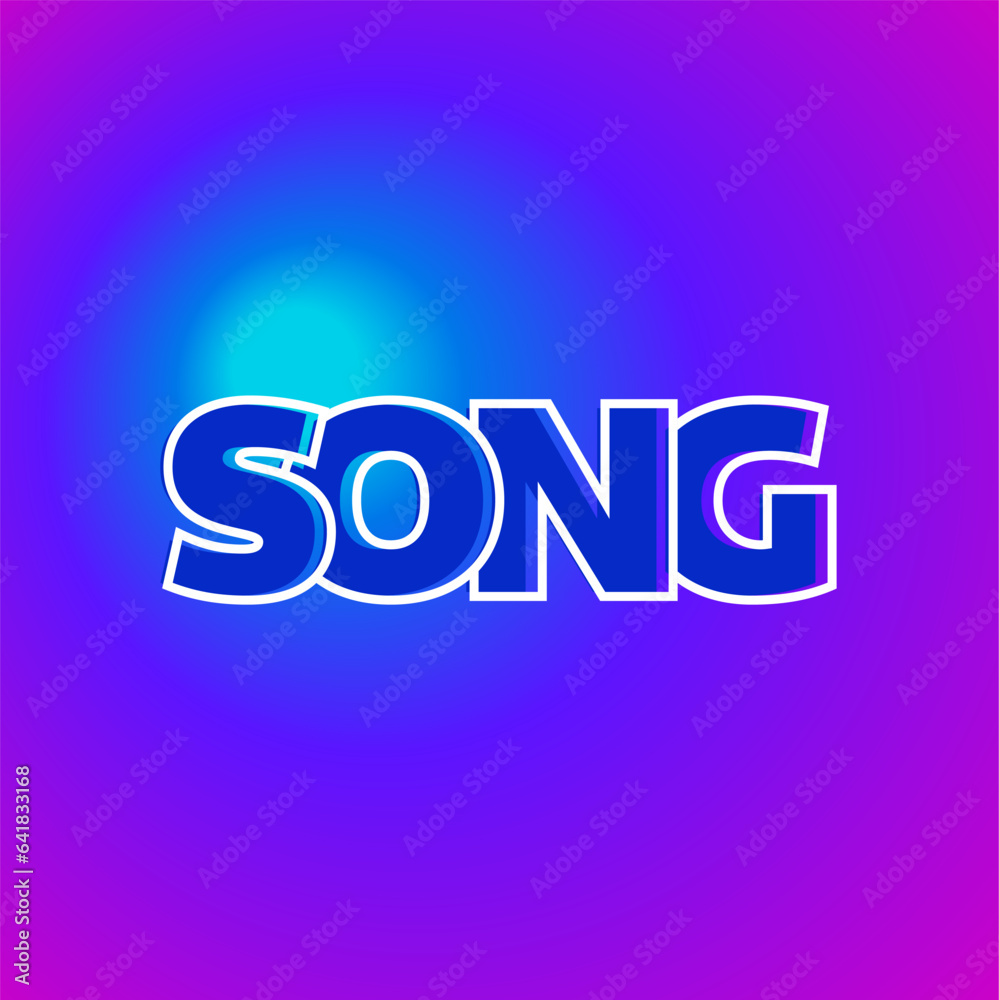 Song lettering vector typography art. Song lettering vector typography art.