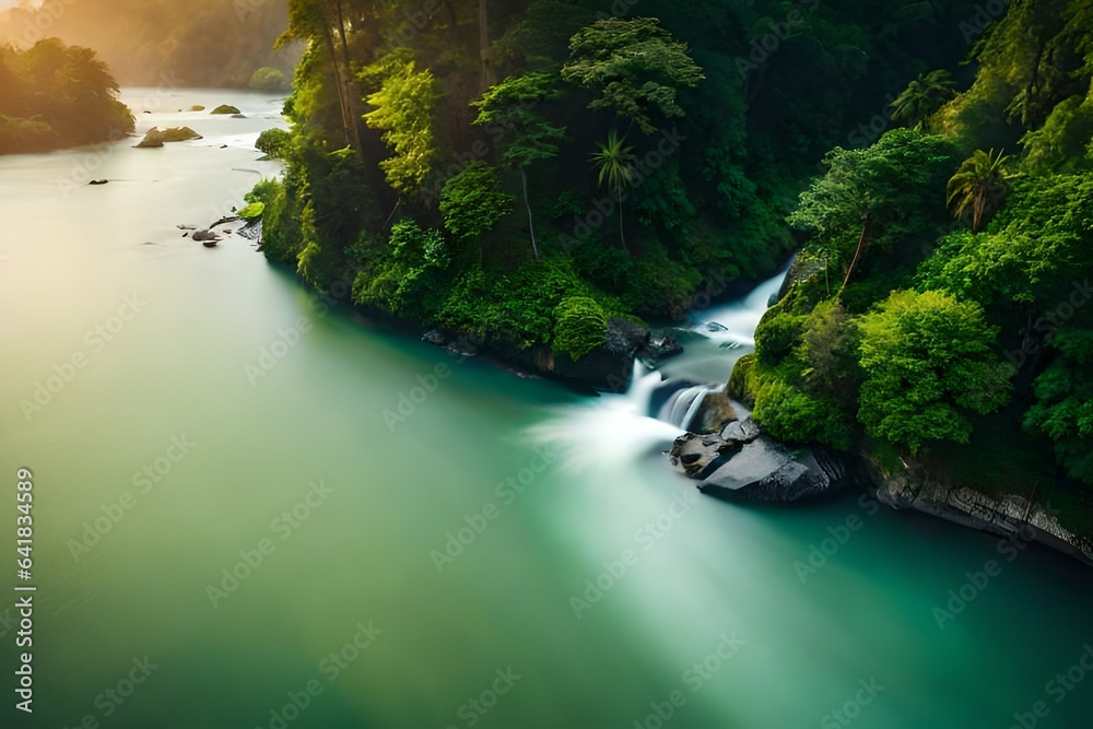 Fototapeta premium river in the forest