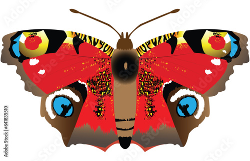 Beautifull Peacock Eye butterfly artistic design