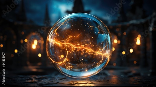 Wallpaper Mural Magic sphere on a black background Torontodigital.ca