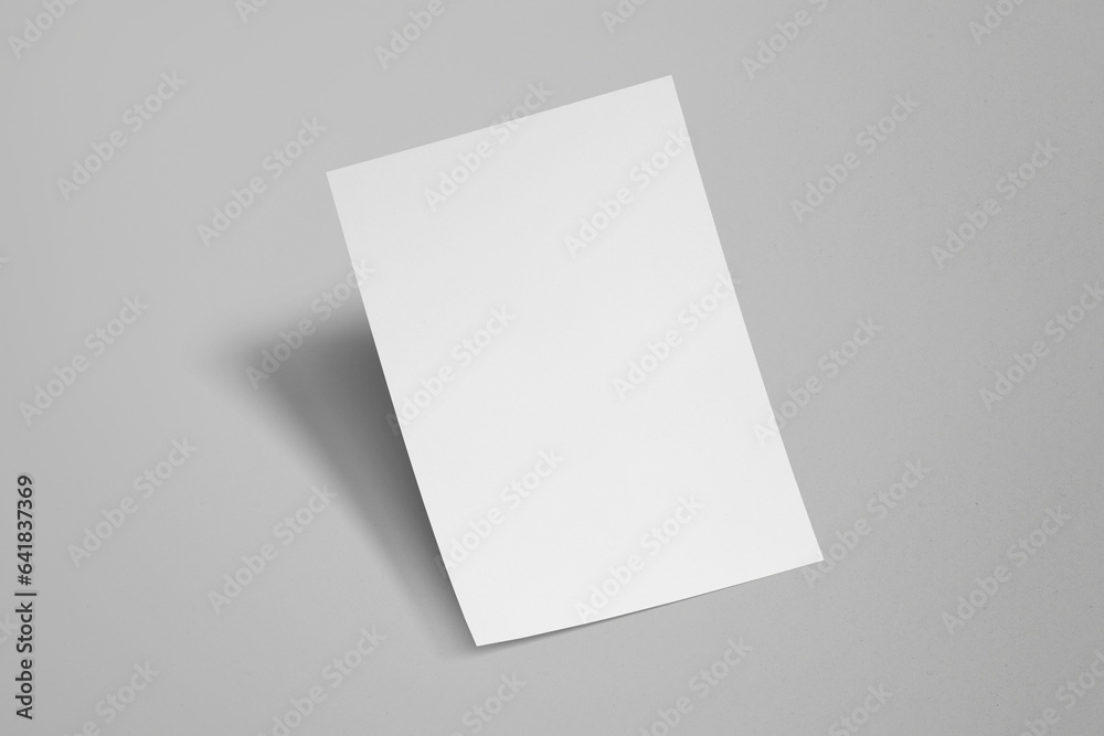 White vertical paper sheet Mockup, A4 size White vertical paper sheet Mockup, A4 size