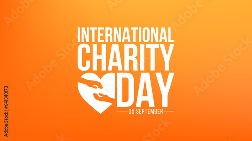 International Day of Charity Banner, poster,web banner, Greeting card. Vector illustration