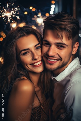Happy and smiling couple in...