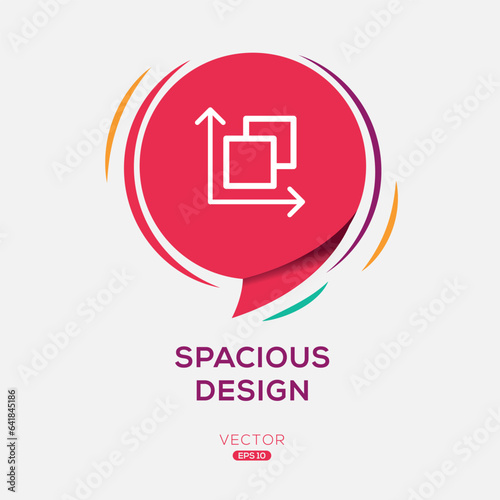 (Spacious design) Icon, Vector sign.
