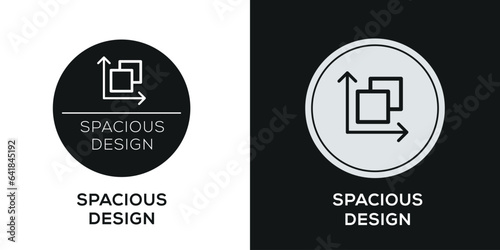 (Spacious design) Icon, Vector sign.