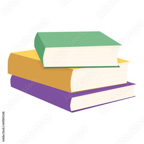stack of different books. Flat design. vector illustration. concepts of education, book exchange, shop and library.