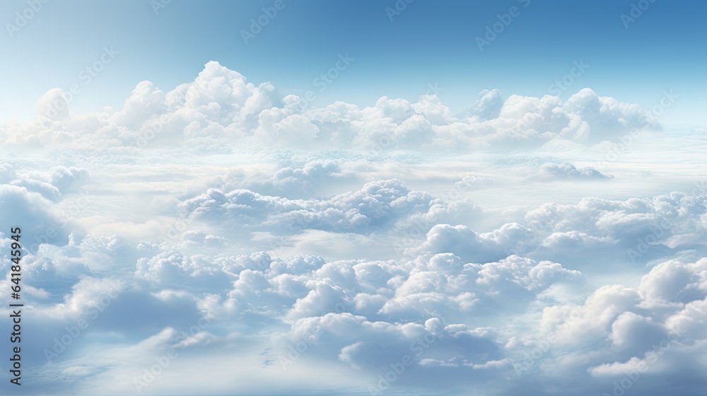 a view of the sky from a plane window with a lot of clouds. generative ai a view of the sky from a plane window with a lot of clouds. generative ai