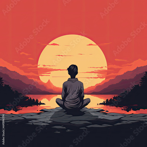 Minimalistic Peace Symbol Illustration for Lofi Album Cover