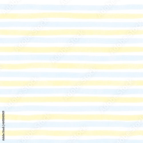 Yellow Blue Stripe Hand Drawn Background