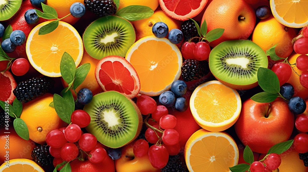  a bunch of fruit that are laying on the ground together.  generative ai