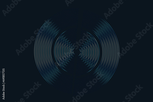 Circle Seamless Lines with Abstract Rings, Ripple. Abstract Pattern  Hypnotic Spirals Circles for Banner, Poster, Website, Cover, Advertising. Background Optical Radar for Music, Festival, Party.