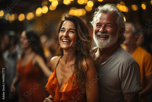 Dance for Joy. Individuals dancing together in a fitness class, promoting the enjoyment of movement to be healthy. Generative Ai.