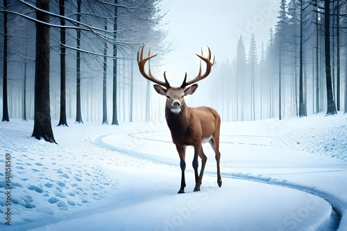 deer in the snow © Muslim