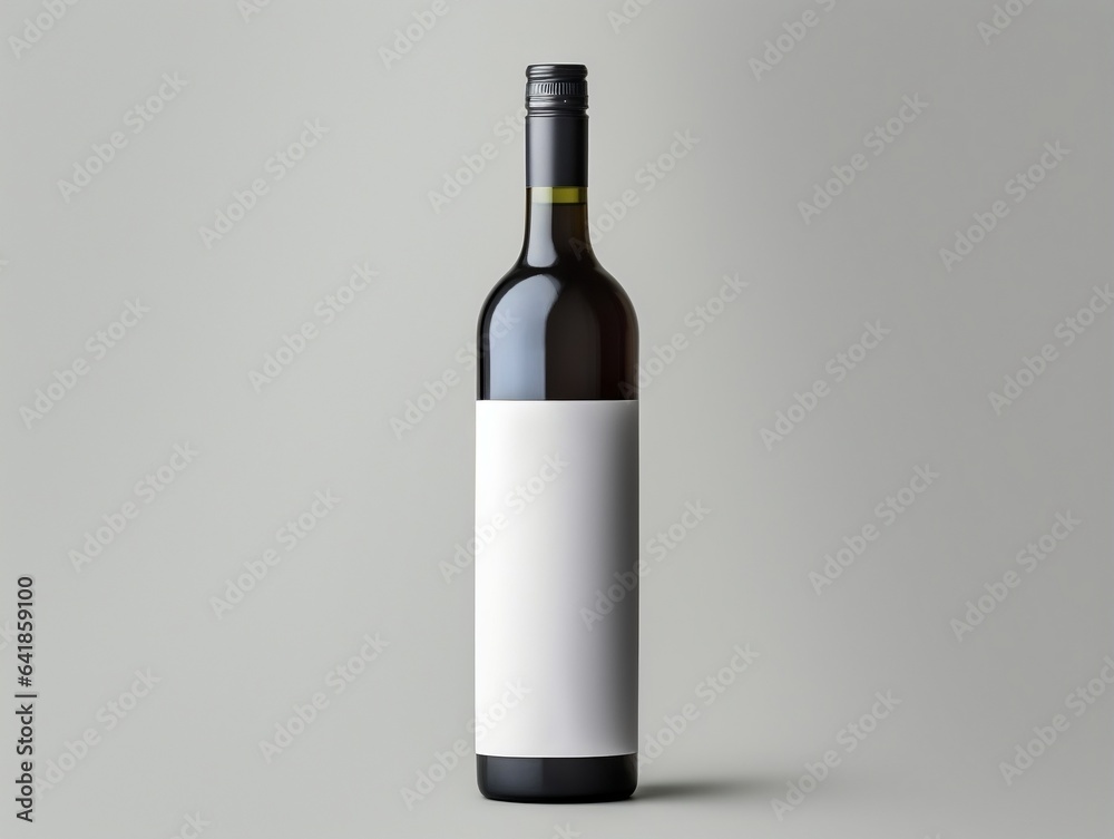 Wine bottle packaging mockup with isolated background generative ai Wine bottle packaging mockup with isolated background generative ai
