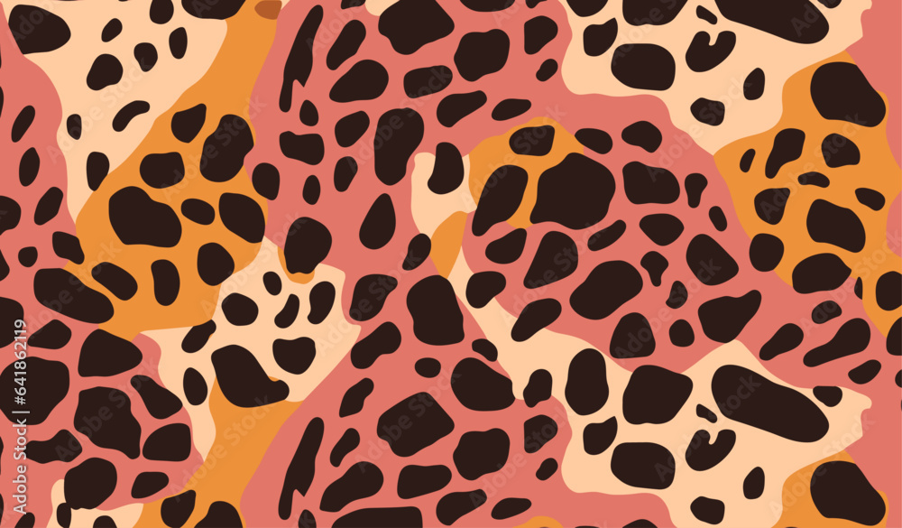 Retro texture animal print seamless pattern merged with intricate black and pink shapes, drawing from the 60s and 70s, perfect for clothing and home deco.
Retro texture animal print seamless pattern merged with intricate black and pink shapes, drawing from the 60s and 70s, perfect for clothing and home deco.