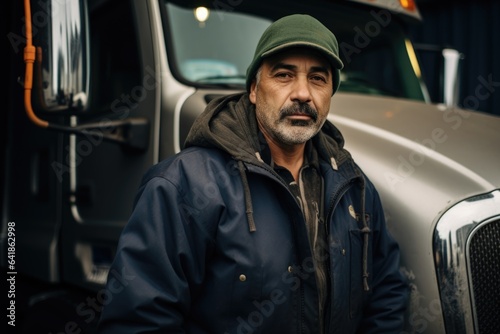 Portrait of a middle aged male truck driver in the US © Geber86