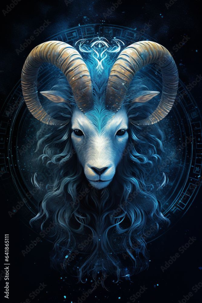 Capricorn zodiac sign. Generative ai.