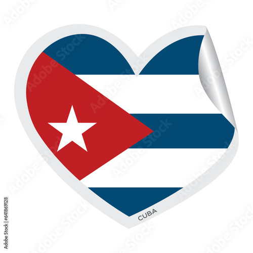 Free Download Isolated heart shape with the flag of Cuba Vector - GFXLoad