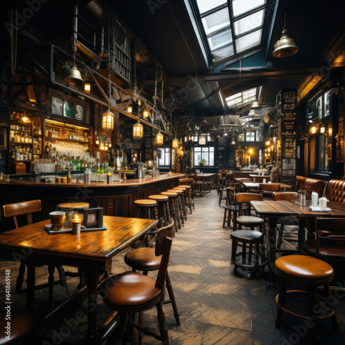  industrial pub interior highly detailed 