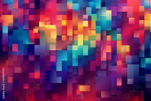 Abstract background of geometric shapes. pattern in full color rainbow colors