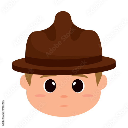 Isolated cute male canadian forest ranger avatar Vector