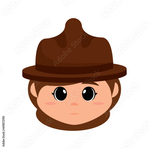 Isolated cute female canadian forest ranger avatar Vector
