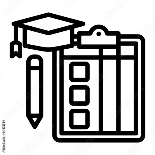 Academic Transcript Outline Icon