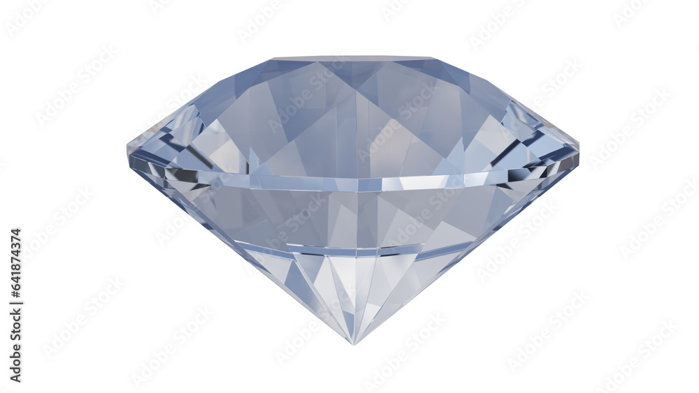 Round shiny diamond or brilliant isolated on transparent and white background. Gemstone concept. 3D render Round shiny diamond or brilliant isolated on transparent and white background. Gemstone concept. 3D render