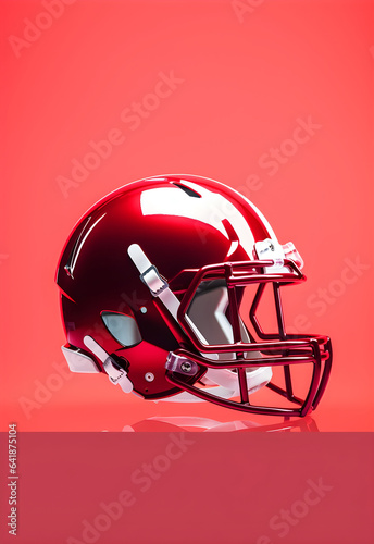 Pop Art Gridiron: Football Helmet in Vibrant Minimalistic Design © BCFC