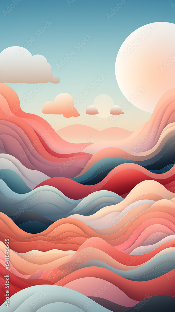 abstract background with waves