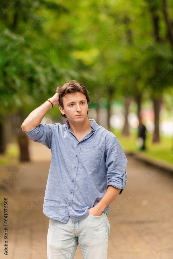 Portrait of man posing outside Portrait of man posing outside