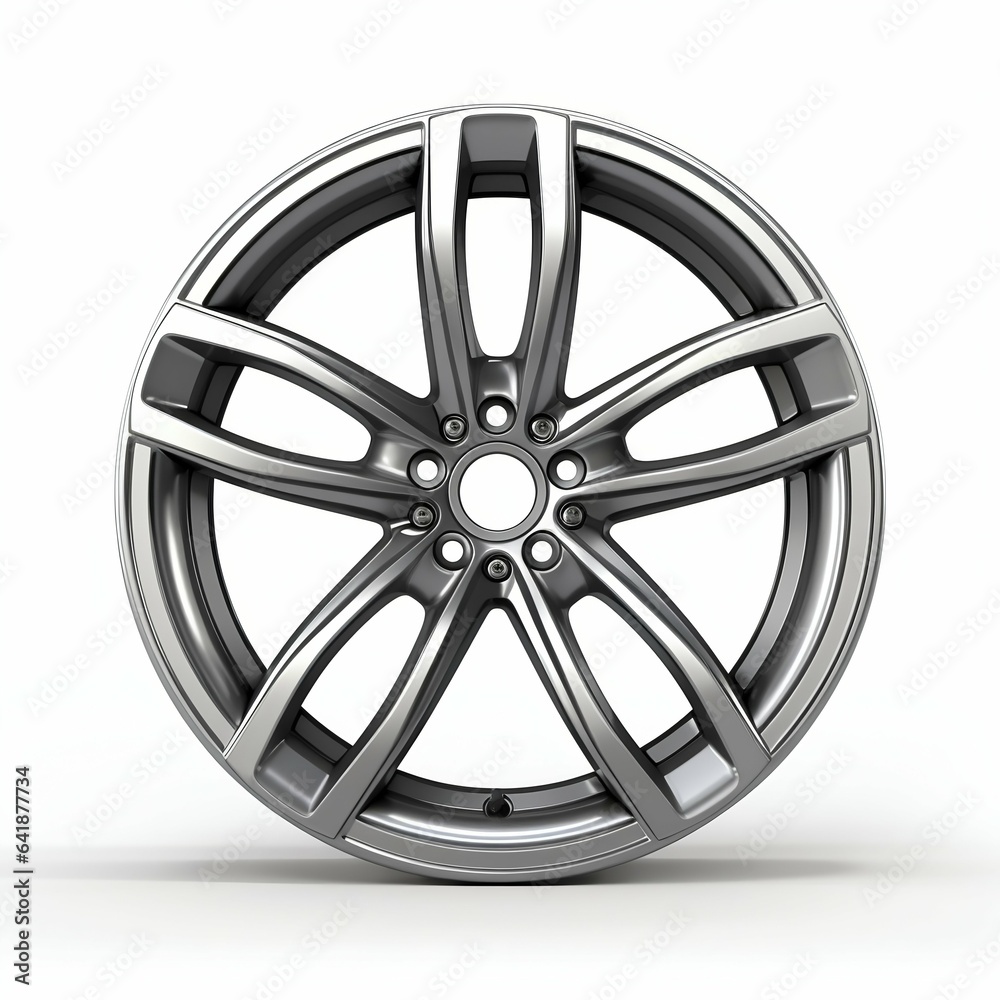Obraz premium Car Rim Isolated on White Background. Generative ai