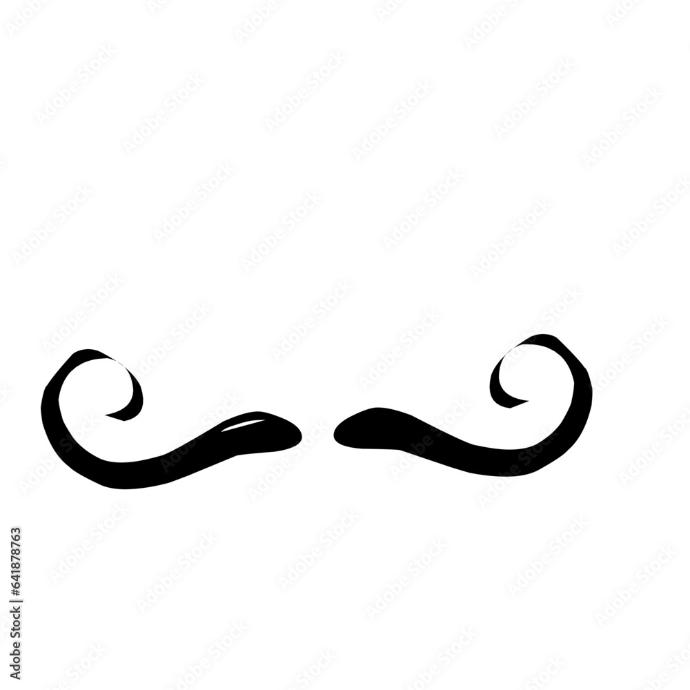 Moustaches symbols and Retro gentleman moustaches