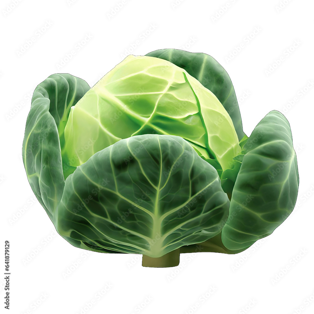 Obraz premium Nurtured Cabbage Radiance, Generative AI